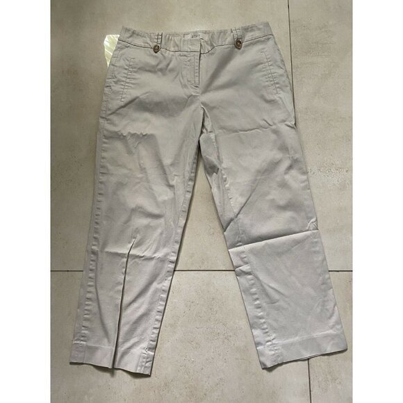 Ann Taylor Loft Marisa Tan Beige Crop Pants Size 4 - Picture 1 of 6